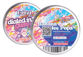 Dialed In | Banana Ice Pops | Live Rosin Gummies, 100mg