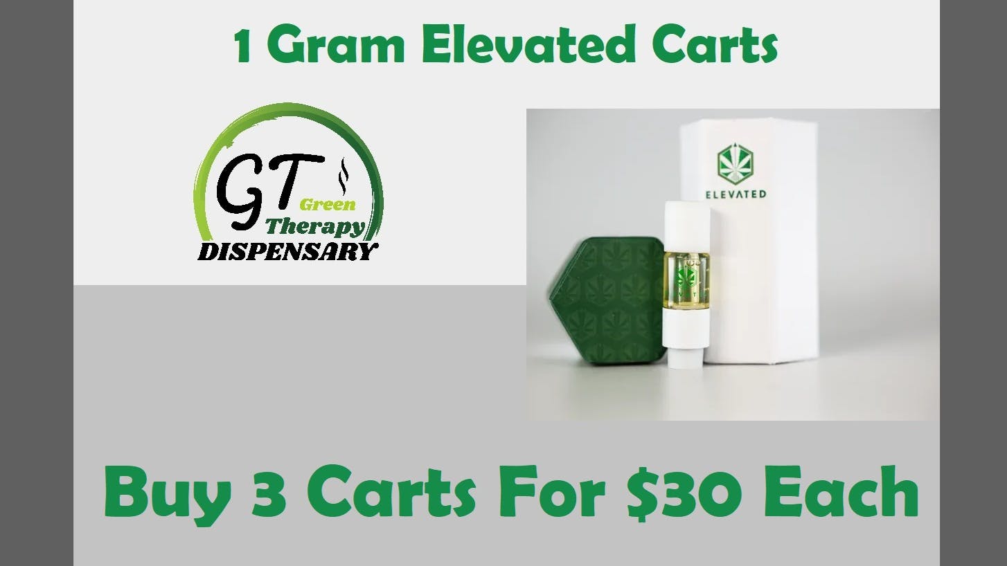 3 for 90 1g ELEVATED CARTS at Green Therapy Dispensary Weedmaps