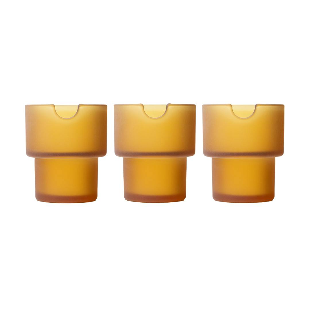 FLOWER POT ASHTRAY SET HONEYCOMB
