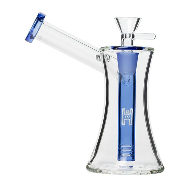 6" HOURGLASS SIDECAR CLEAR/BLUE