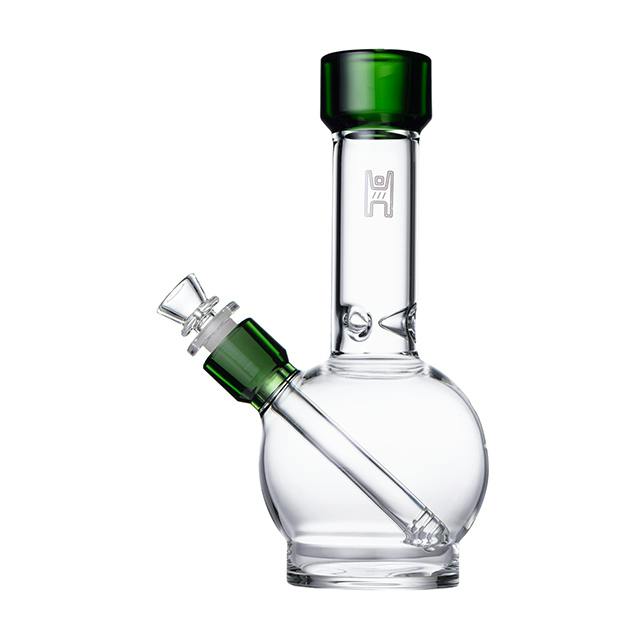 9" BALL BONG CLEAR/GREEN