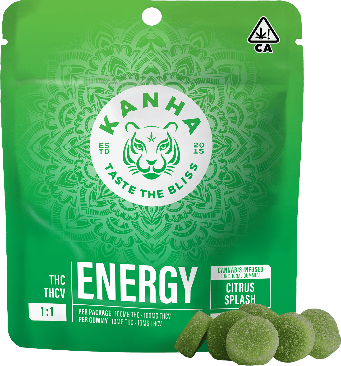 FX | Citrus Splash 1:1 THC:THCV Gummies | 100mg | 10ct | 10mg/ea