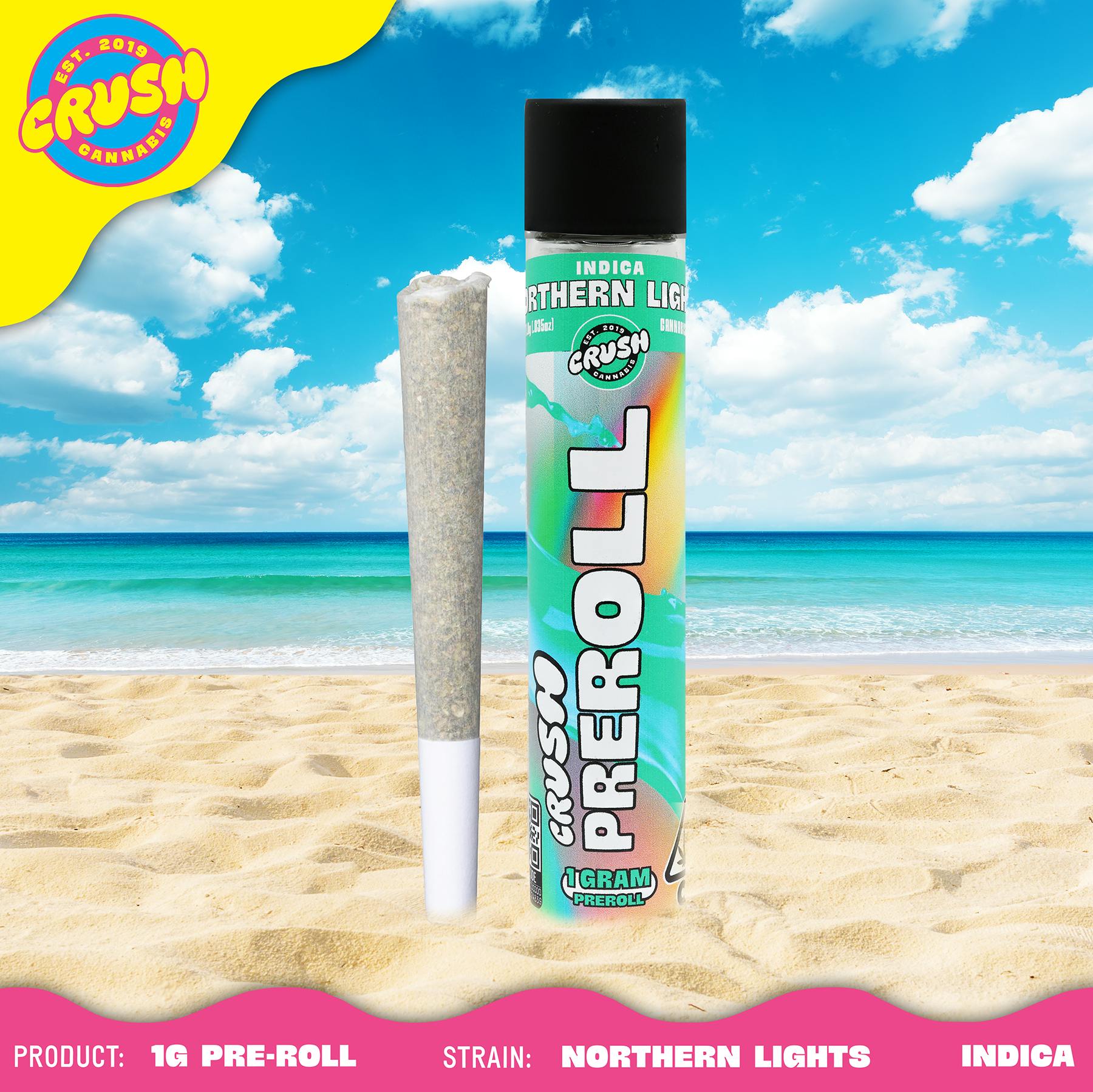 Northern Lights Indica - Crush Cannabis 1g pre-roll - 1g