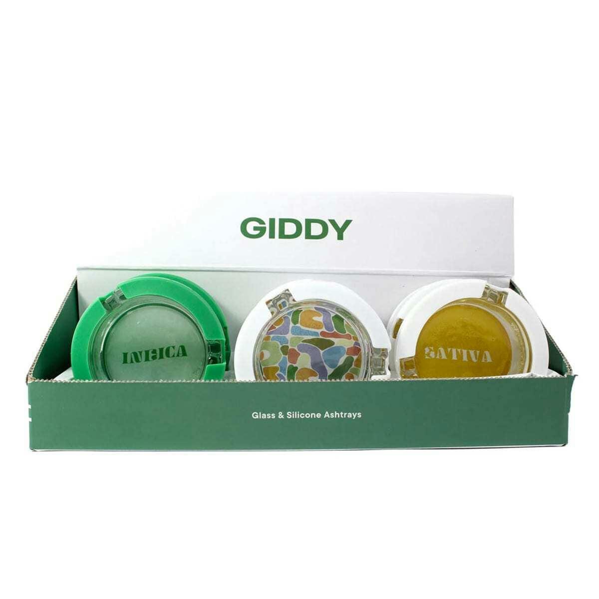 3" Glass Ashtrays with Silicone Cover by Giddy - Sativa