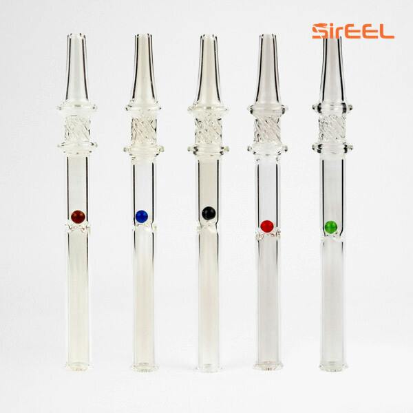 SirEEL 6" Jewel Vortex Dab Straw w/Spinning Jewel Glass Each