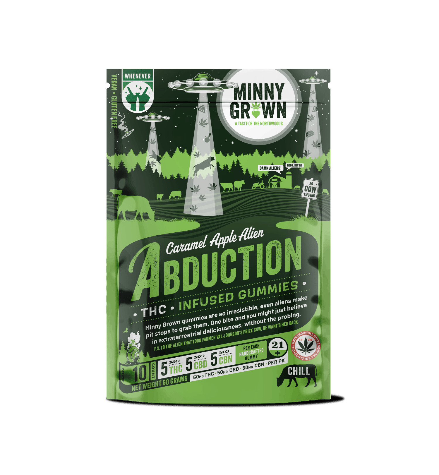 Minny Grown Gummies - Caramel Apple Alien Abduction cannabis product