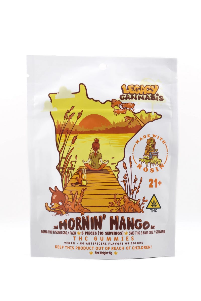 Legacy Cannabis Rosin Gummies - Morning Mango cannabis product