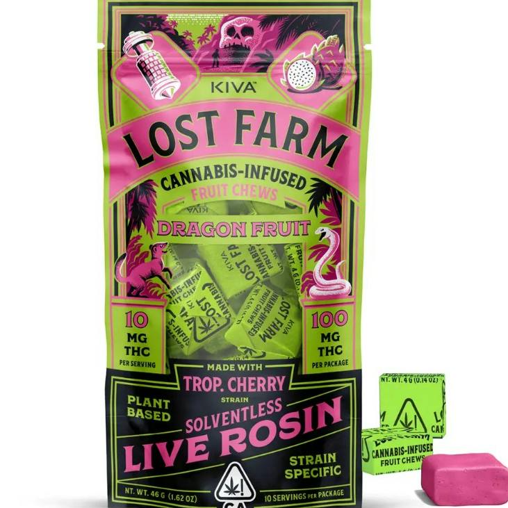 Dragonfruit 'Trop Cherry' Live Rosin Chews | 100mg | 10ct | 10mg/ea