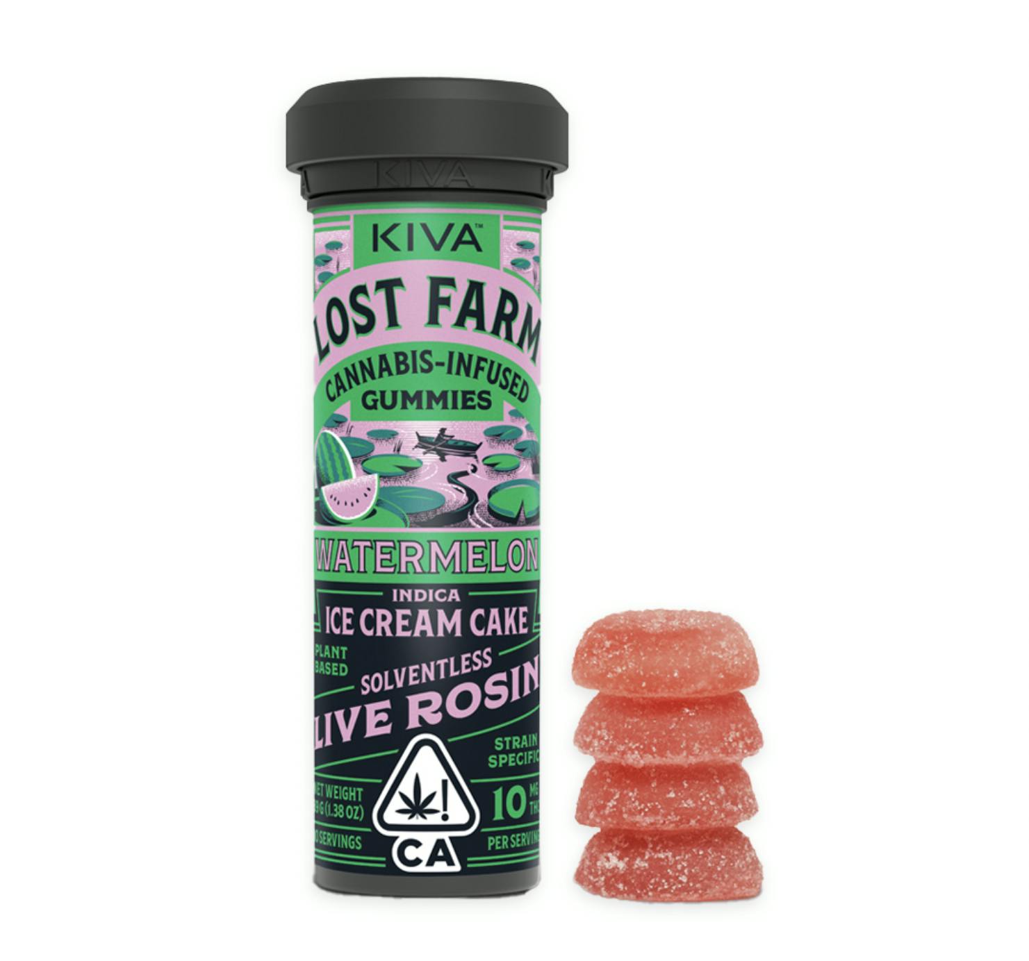 Watermelon 'Ice Cream Cake' Live Rosin Gummies | 100mg | 10ct | 10mg/ea