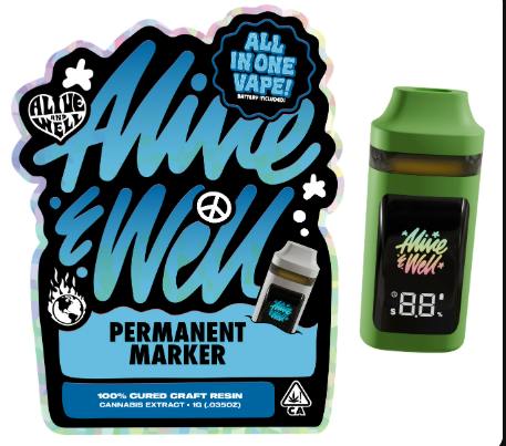Permanent Marker | Indica All-in-One Vape | Cured Resin | 1g