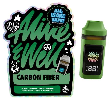 Carbon Fiber | Sativa All-in-One Vape | Cured Resin | 1g