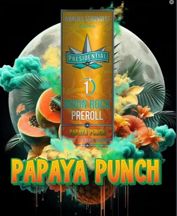 PAPAYA PUNCH - MOONROCK INFUSED - PREROLL - 1.5G - SATIVA - PRESIDENTIAL