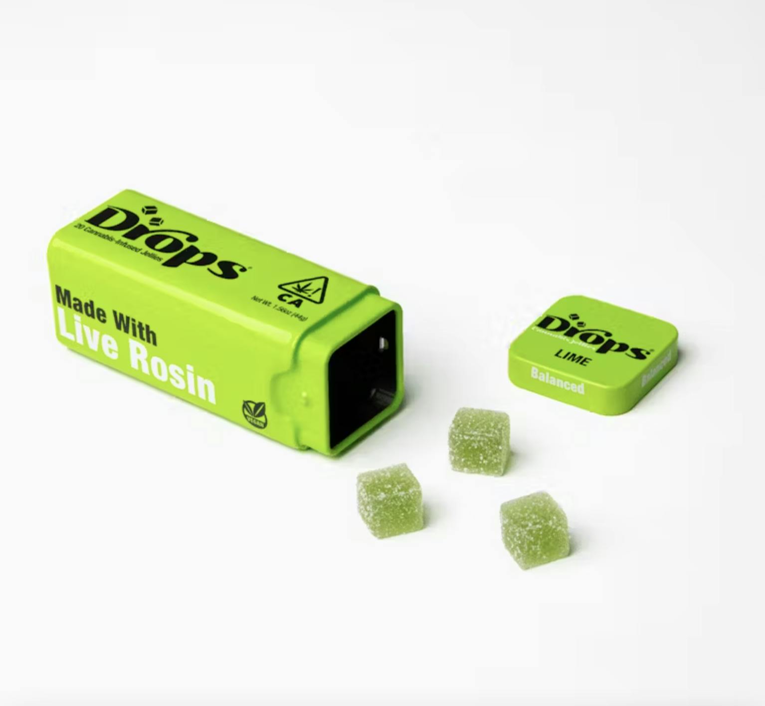 Lime | Hybrid Balanced Live Rosin Gummies | 100mg THC | 20 Pieces