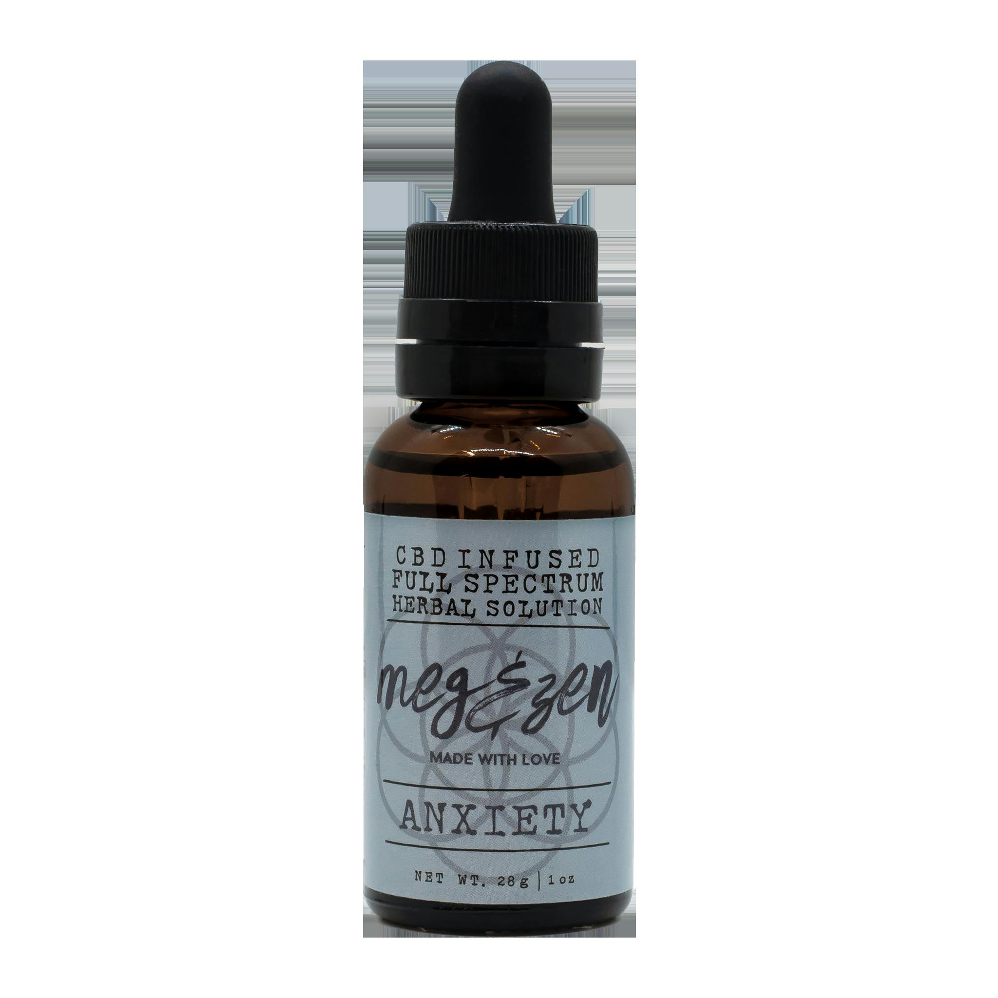 Meg & Zen| Anxiety Herbal Solution| 30mL