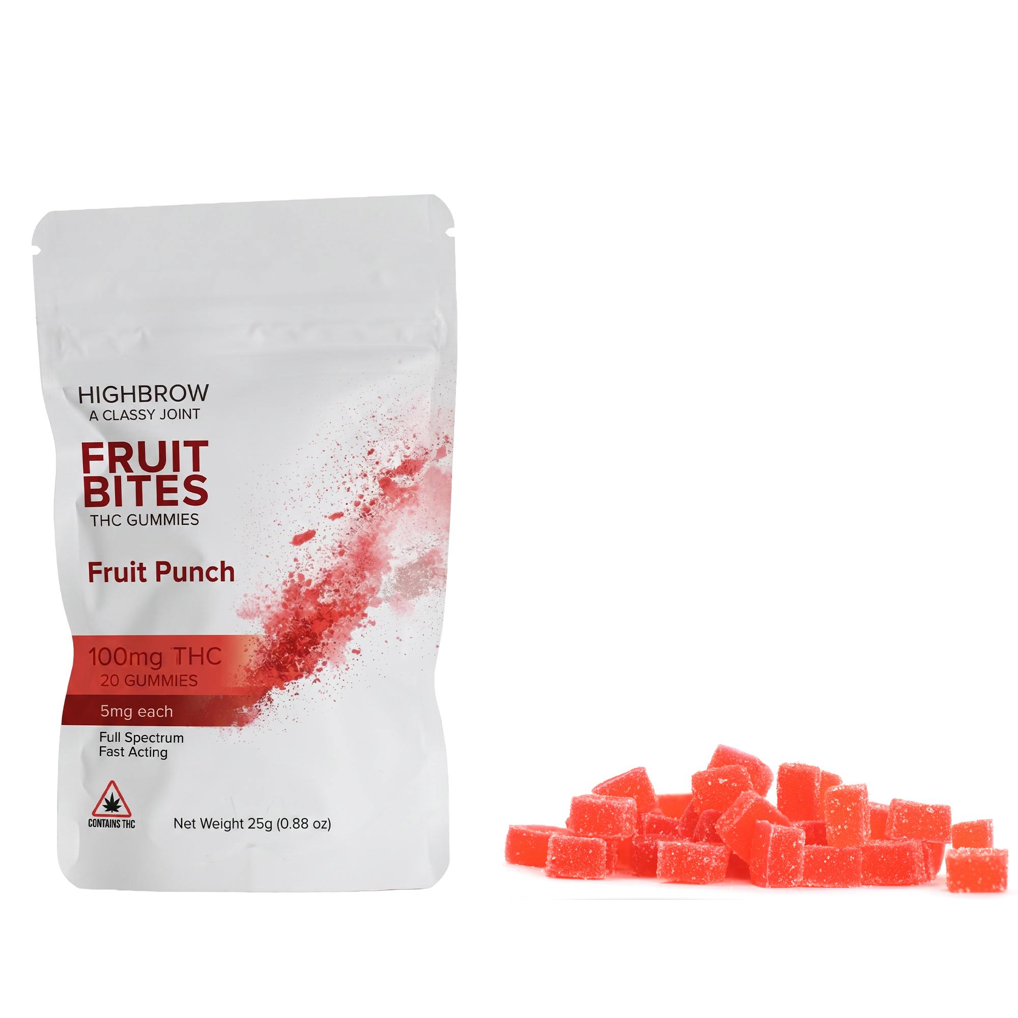 Highbrow | Fruit Punch Fruit Bites | 20pk | 100mg