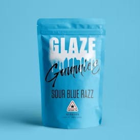 GUMMIES 100mg Sour Blue Razz - Glaze