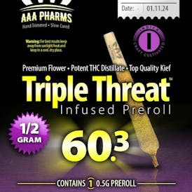 .95G PreRoll triple Threat Indica - AAA Pharms