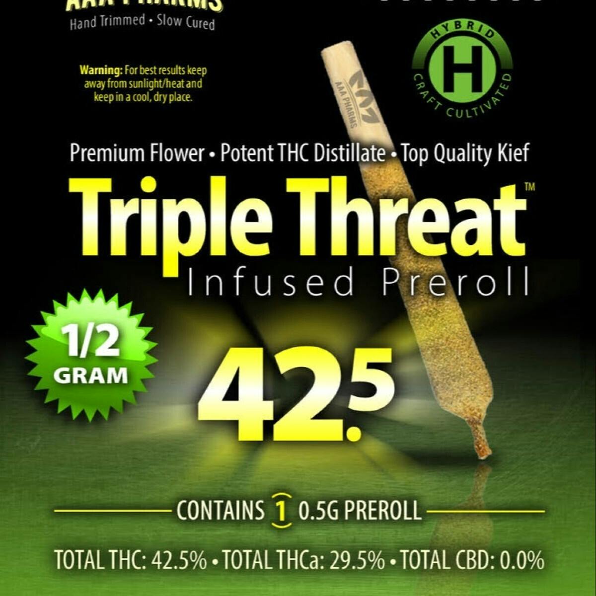 .95G PreRoll triple Threat Hybrid - AAA Pharms