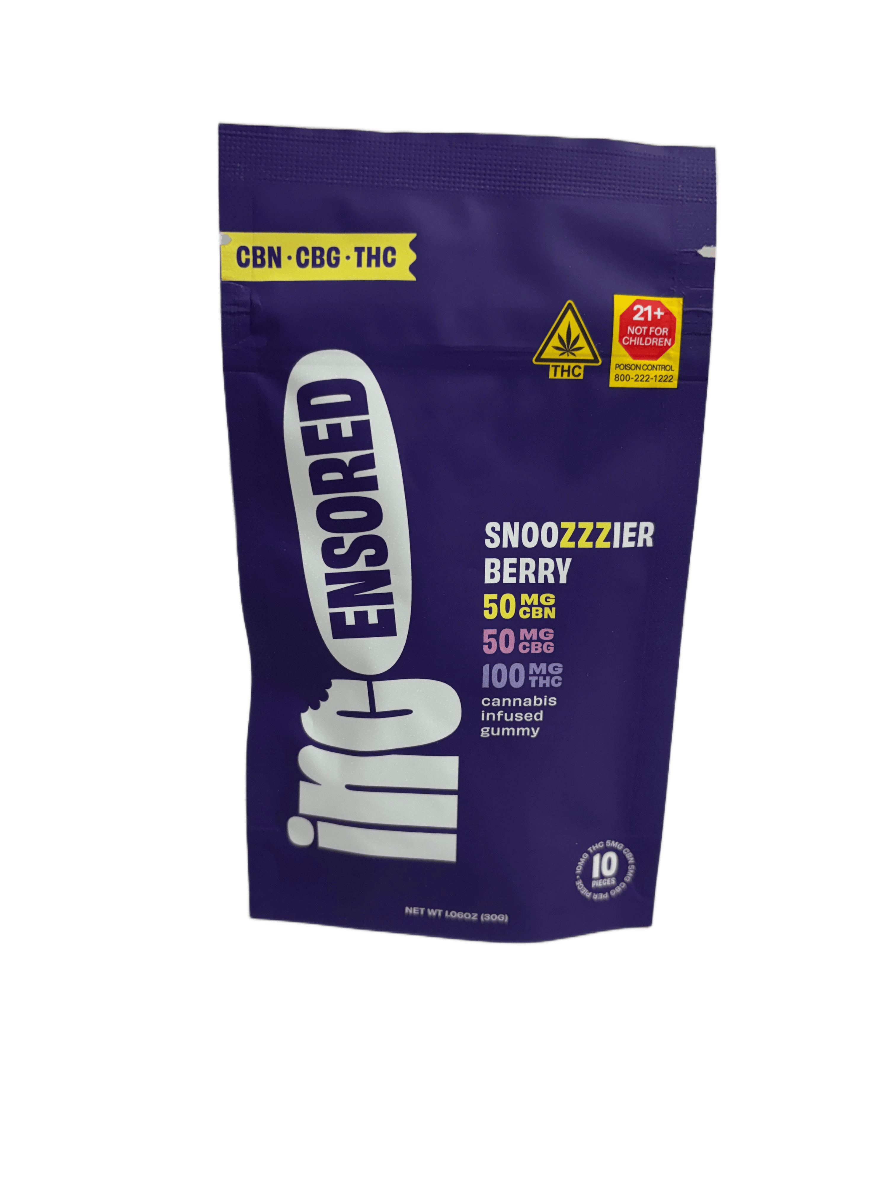 Incensored Snoozzzierberry 2:1:1 THC:CBN:CBG (MED)