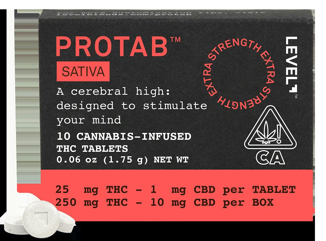 Level Protab - Sativa (250mg) Stimulate Your Mind 10pk
