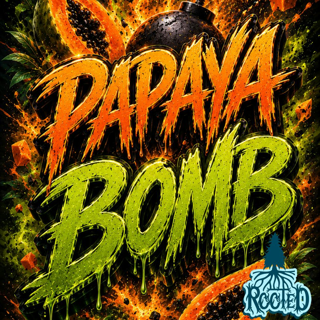 Rooted - Pre-Pack OZ - Papaya Bomb cannabis product