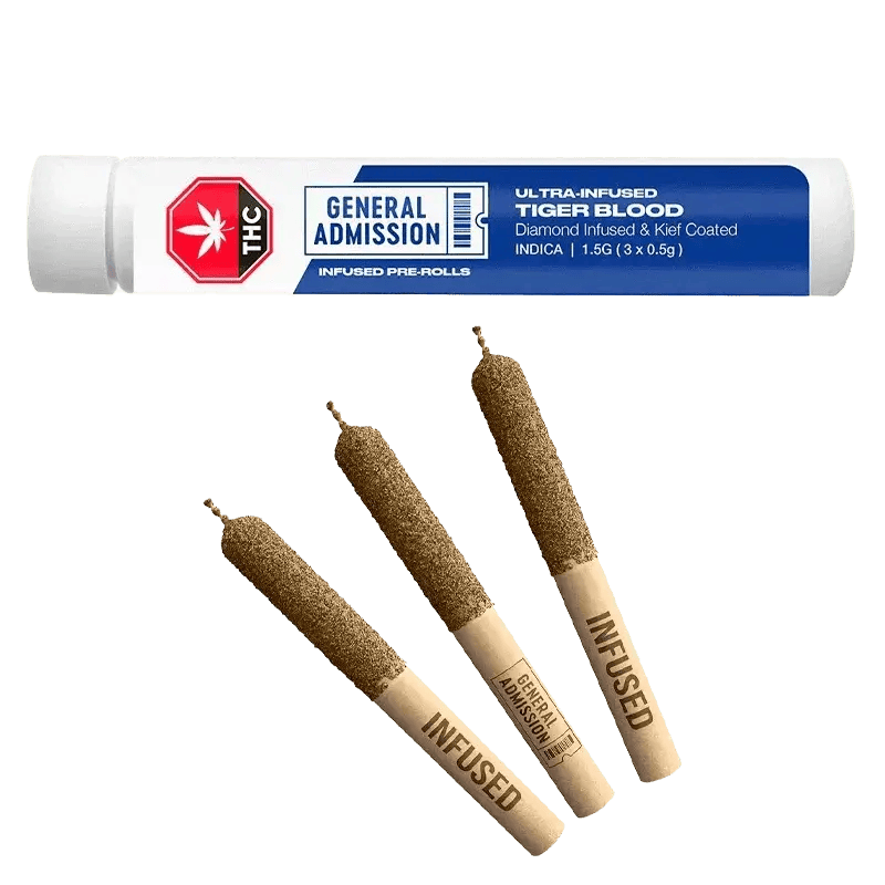 General Admission - Tiger Blood Diamond Infused 3x0.5g Pre-Rolls
