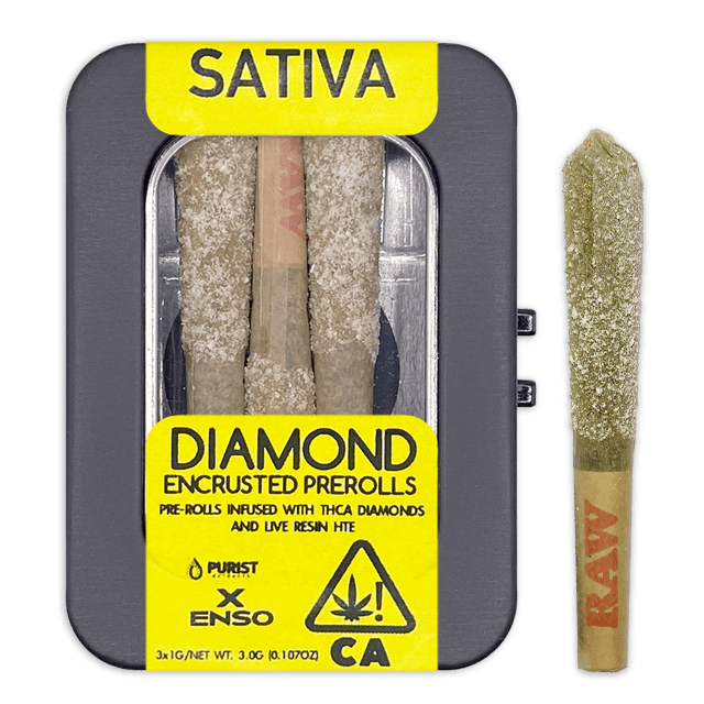 JIFFLEZ x DURBAN POISON - THCA DIAMOND ENCRUSTED - 3 PACK (3G)