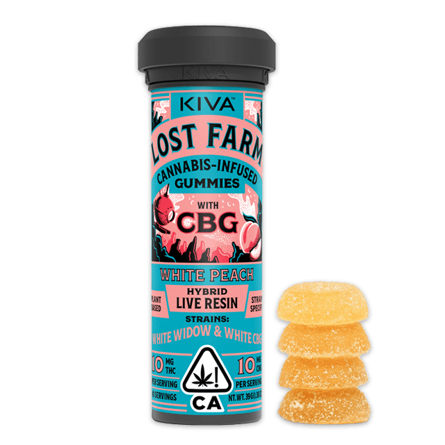 WHITE PEACH / WHITE WIDOW & WHITE CBG LIVE ROSIN GUMMIES (39G)