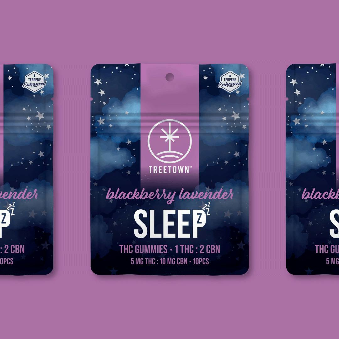 1:1 Sleep | Blackberry Lavender | 40mg THC x 40mg CBN | 5pk | TreeTown