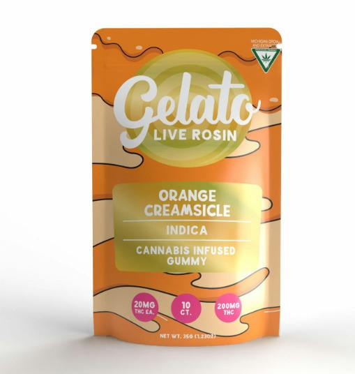 Orange Creamsicle | 20mg x 10pk | Live Rosin Infused | Gelato cannabis product