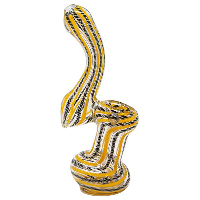 Color Striped Glass Bubbler 7 Inches