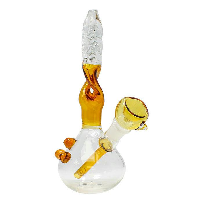 Twisted Yellow Beaker Bong 7 Inches
