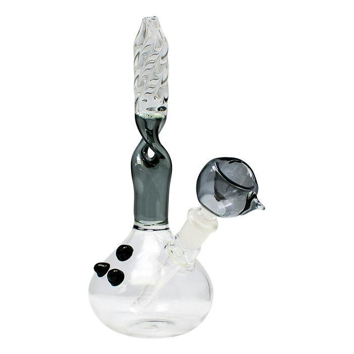 Twisted Teal Black Beaker Bong 7 Inches