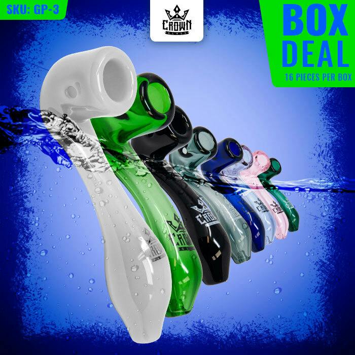 Crown Glass Sherlock Pipe 6 INCH