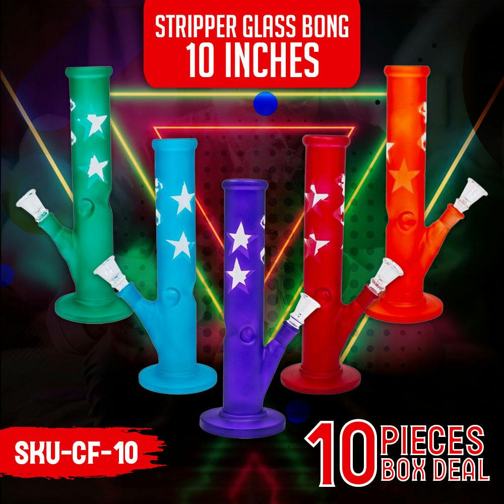 Stripper Design 10 Inches Glass Bong