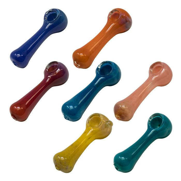A-4Hand Crafted Inside Out Frit Work Glass Pipe 4 Inches