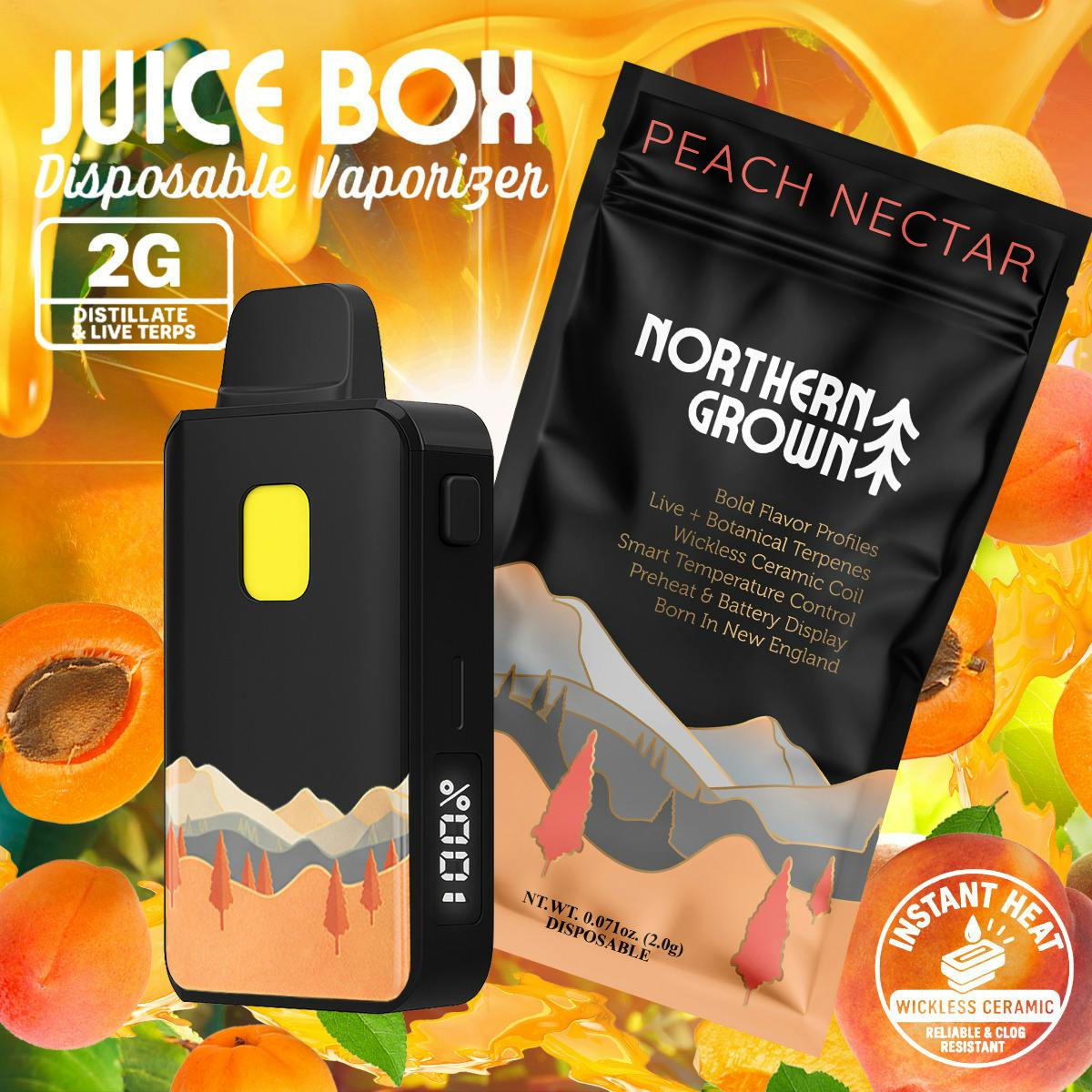 Peach Nectar Juice Box Disposable