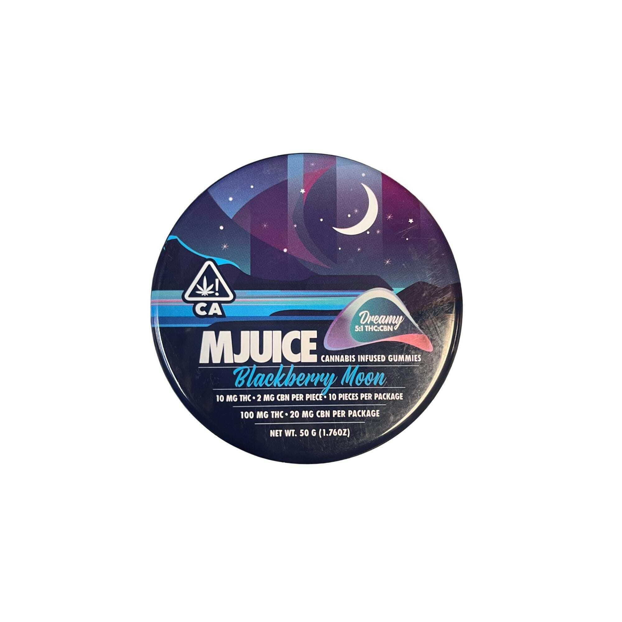 Mjuice - MJuice Blackberry Moon THC:CBN 5:1 Gummies - Blackberry Moon
