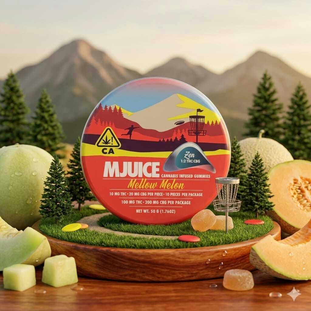 MJuice - MJuice Mellow Melon THC:CBG 1:2 Gummies - Mellow Melon THC:CBG 1:2