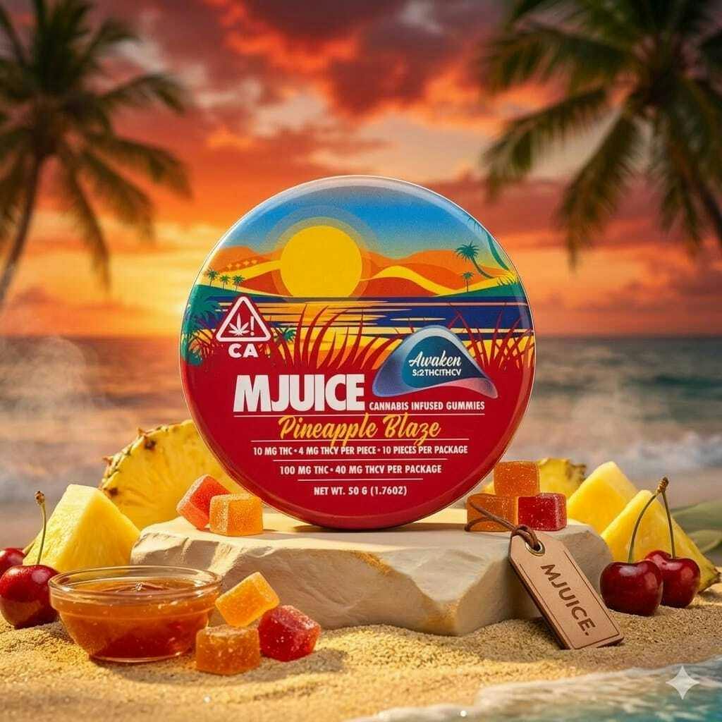 Mjuice - MJuice Pineapple Blaze THC:THCV 5:2 Gummies - Pineapple Blaze THC:THCV 5:2