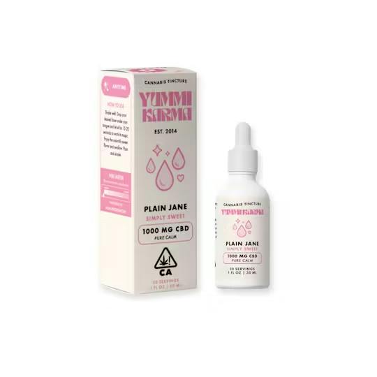 YUMMI KARMA - CBD TINCTURE - CBD PLAIN JANE - 1000MG