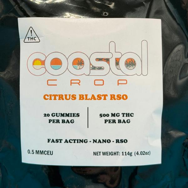 Coastal Crop Citrus Blast RSO Gummies 500mg