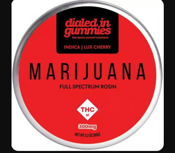 Dialed In - Lux Cherry - Live Rosin - 300mg - 10pk - Gummies
