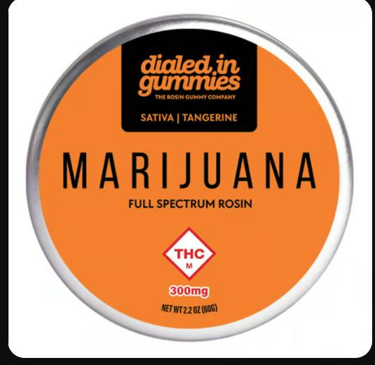 Dialed In - Tangerine - Live Rosin - 300mg - 10pk - Gummies