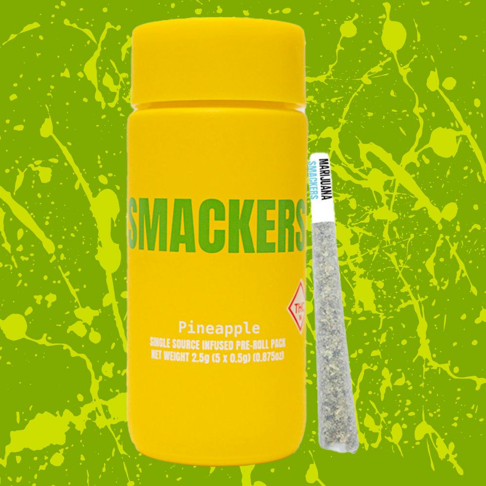 Smackers - Pineapple - .5g - 5pk - Infused Prerolls