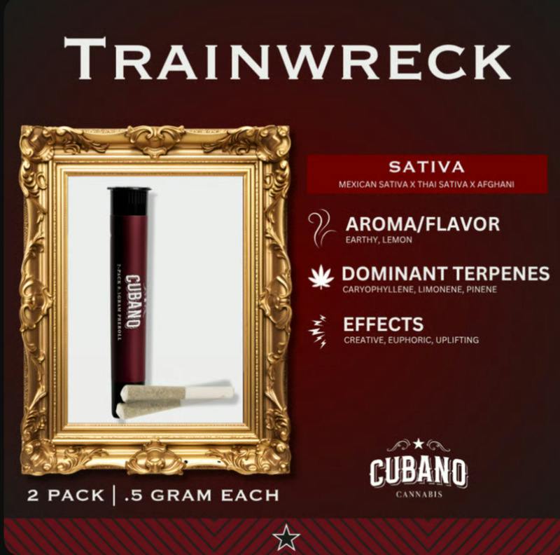 Cubano - Trainwreck - .5g - 2pk - Prerolls