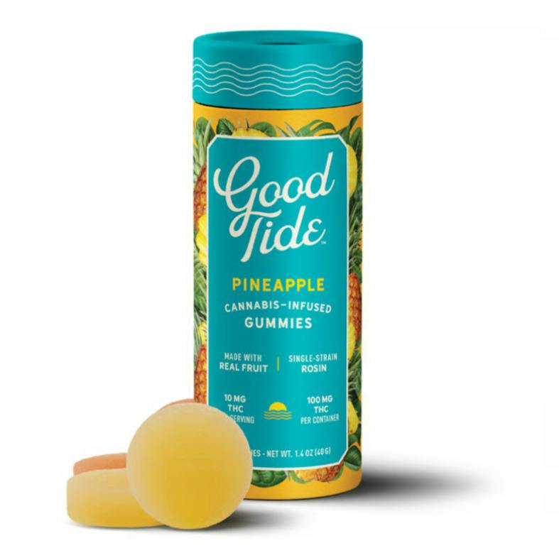 Good Tide - Pineapple - Live Rosin - 100mg - 10pk - Gummies