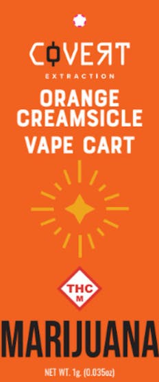 Covert Extraction - Orange Creamsicle - 1g - 510 Distillate Cart