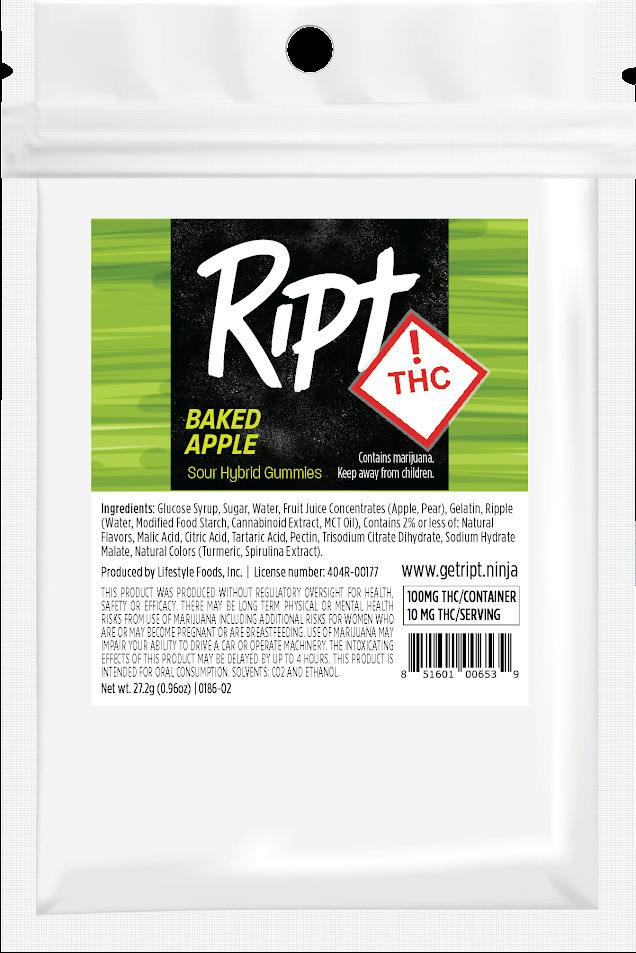 RIPT Baked Apple Gummies 100mg (H)