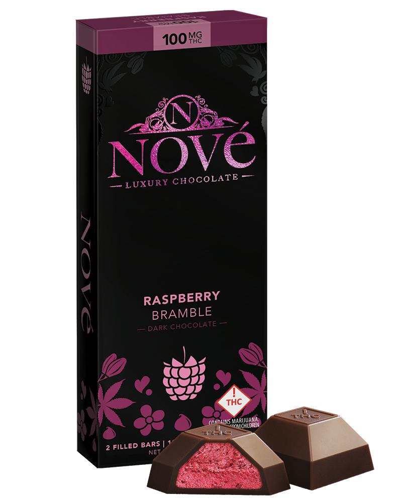 Nove Raspberry Bramble Dark Chocolate Bar 100mg (H)